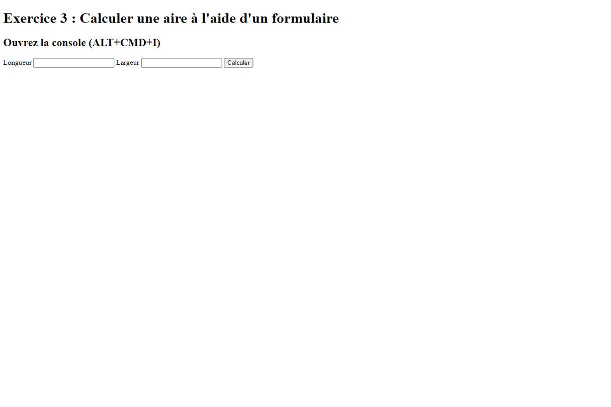 Exercice Javascript